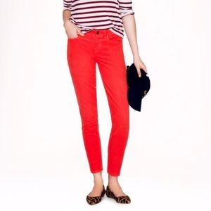J. Crew Red Matchstick Jeans